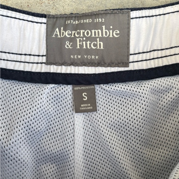 Abercrombie & Fitch Navy Men's Swim Trunks Small - Picture 2 of 3